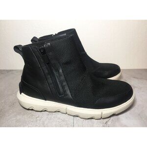 Sorel Explorer II Ankle Boot - Waterproof - Womens sz 7 - Color Black  / Leather